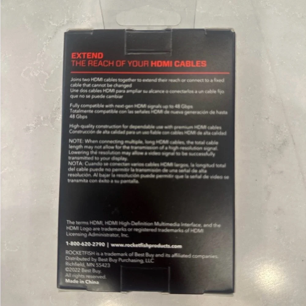 Black HDMI Coupler